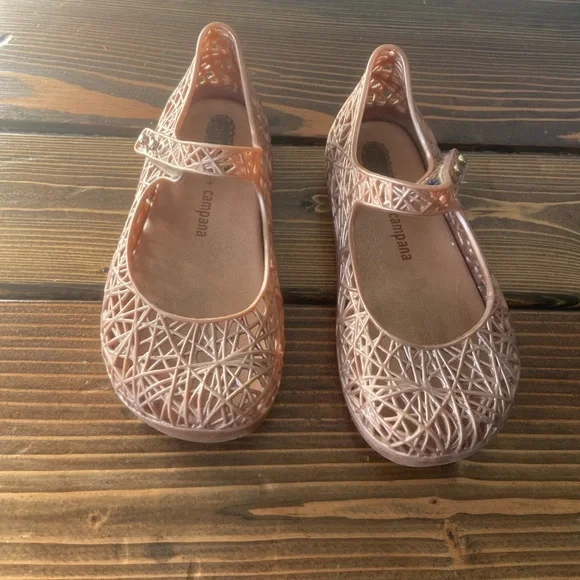 Mini Melissa Gold Campana Shoes Mary Jane - Picture 2 of 4